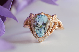 Aquamarine rings