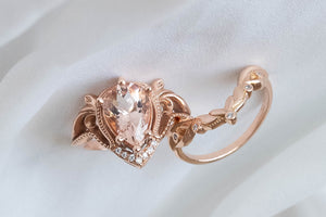 pear engagement rings, art nouveau engagement ring