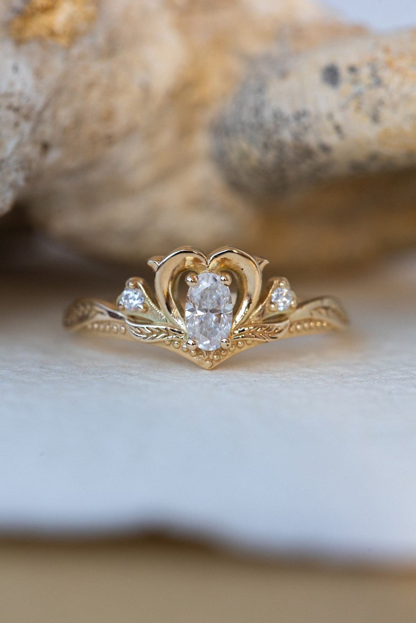 Moissanite engagement ring / Amura - Eden Garden Jewelry™