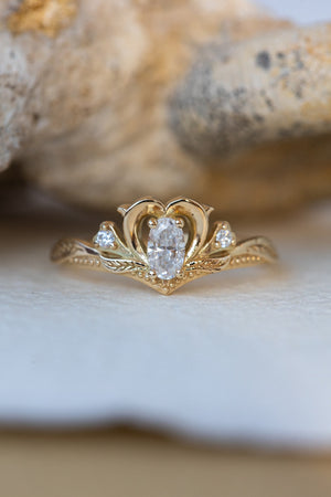 Moissanite engagement ring / Amura - Eden Garden Jewelry™