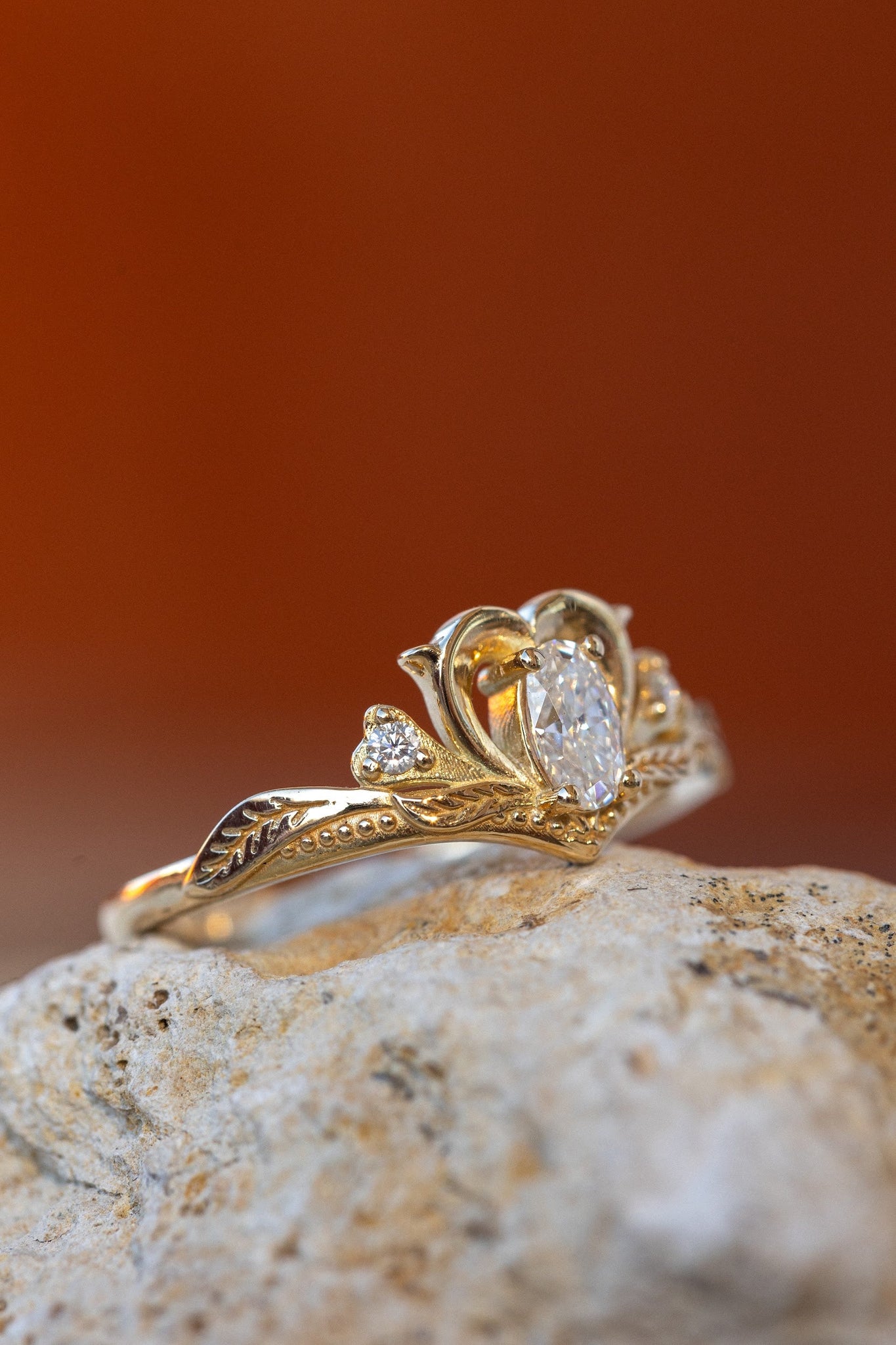 Moissanite engagement ring / Amura - Eden Garden Jewelry™