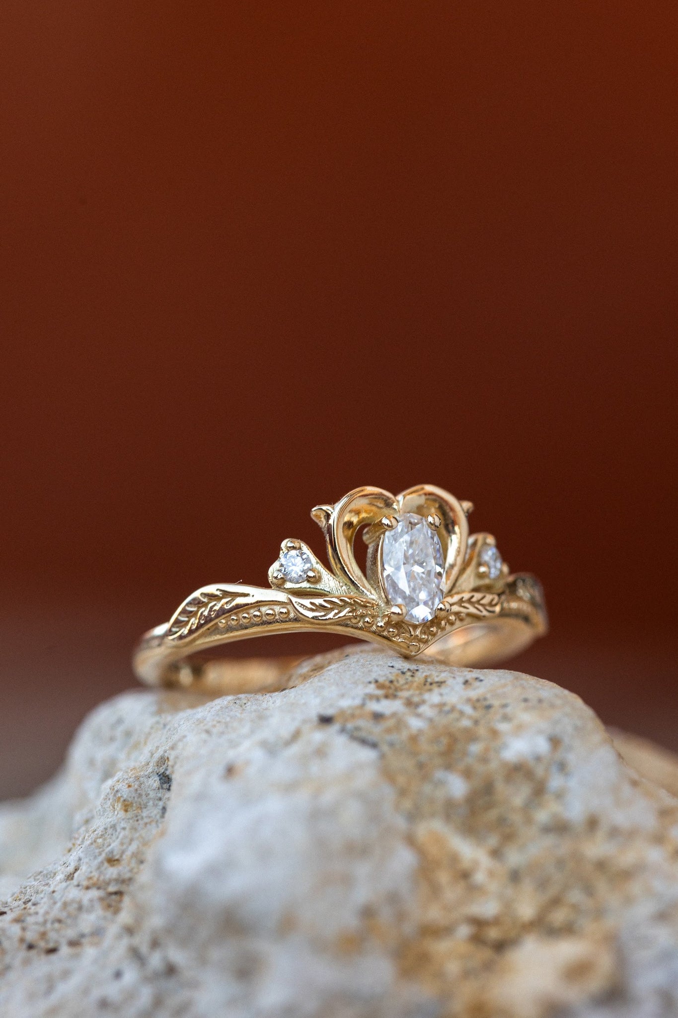 Moissanite engagement ring / Amura - Eden Garden Jewelry™