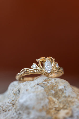 Moissanite engagement ring / Amura - Eden Garden Jewelry™