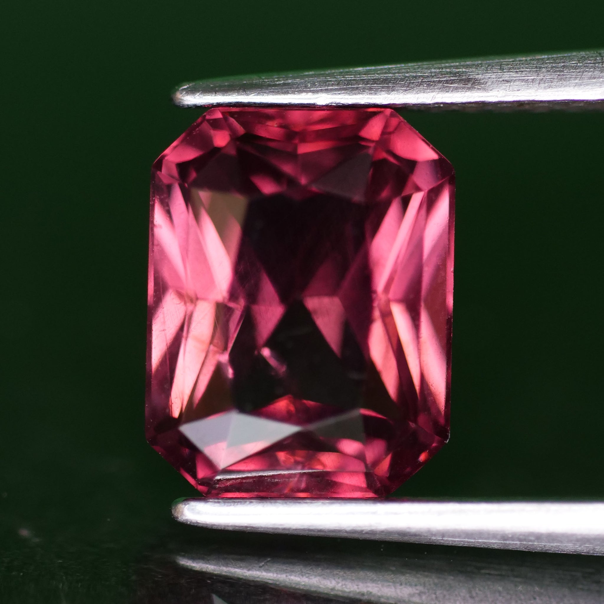 Pink Spinel | natural, rosewood red color, octagon cut *8.5x7mm, VS, 2.88ct - Eden Garden Jewelry™