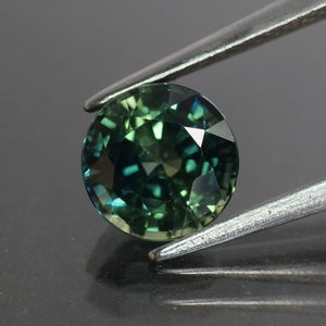 Sapphire Teal | IGI certified | natural, greenish blue, round cut 6.5 mm, 1.44ct - Eden Garden Jewelry™