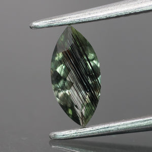 Rutile Peridot | natural, green color, marquise-cut, 8x4mm, 0.5 ct - choose yours