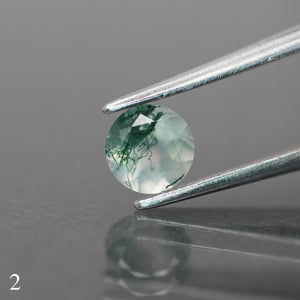 Moss agate | light green color, round-cut, 5mm, 0.5ct - choose yours