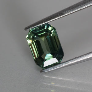 Sapphire greenish blue | IGI certified | emerald cut, VS *7x5mm 1.49ct - Eden Garden Jewelry™