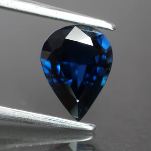 Blue Sapphire | IGI certified | natural, pear cut *8x6 mm, VS, 1.33ct - Eden Garden Jewelry™