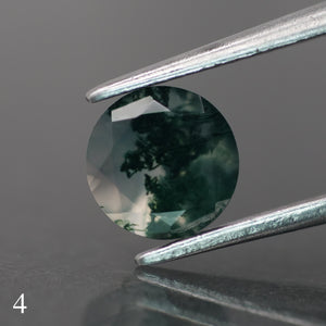 Moss agate | green color, round-cut, 6.5mm, 1ct - choose yours