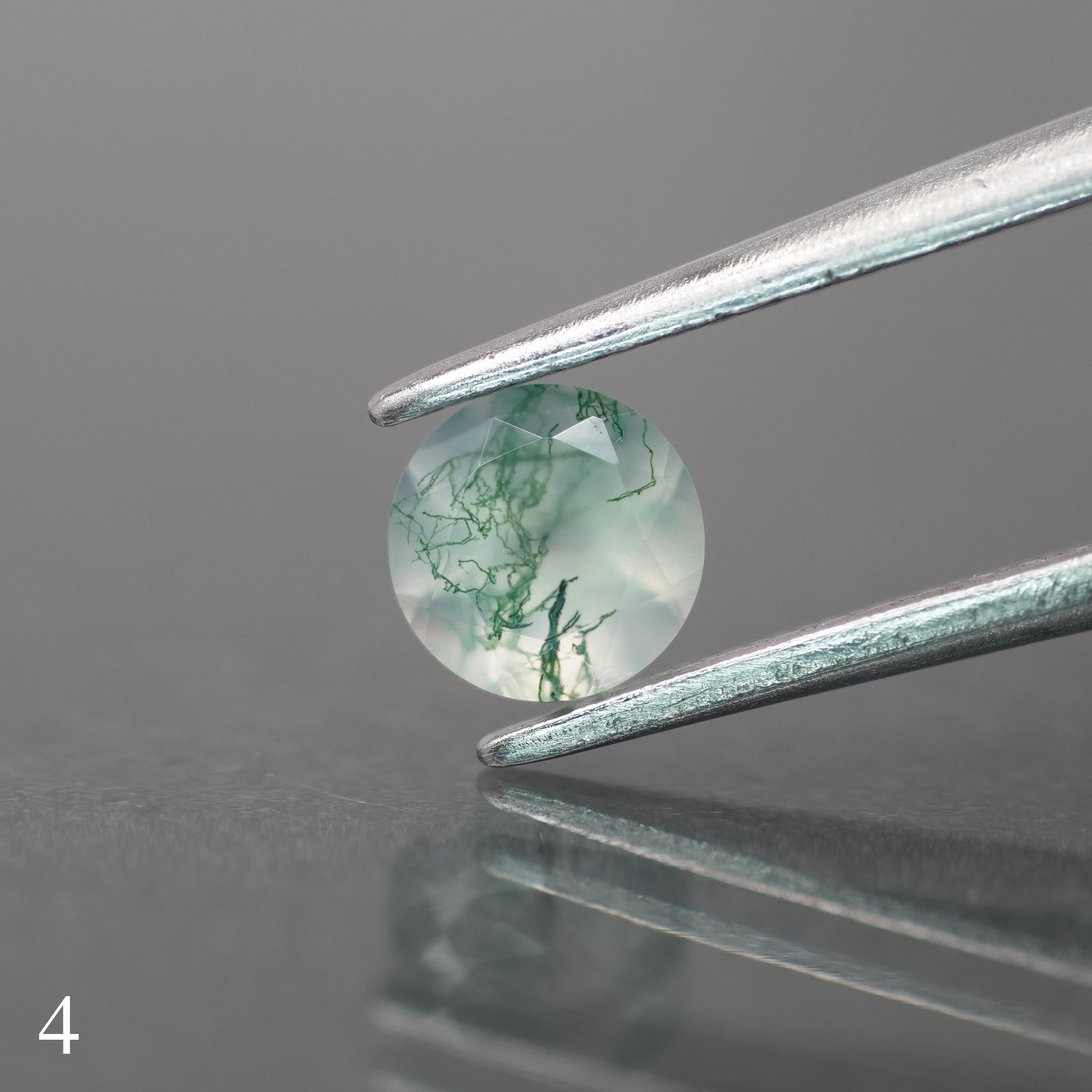 Moss agate | light green color, round-cut, 5mm, 0.5ct - choose yours