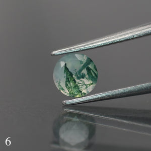 Moss agate | green color, round-cut, 5mm, 0.5ct - choose yours