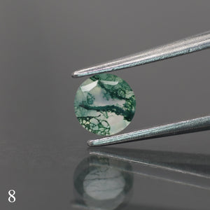 Moss agate | green color, round-cut, 5mm, 0.5ct - choose yours