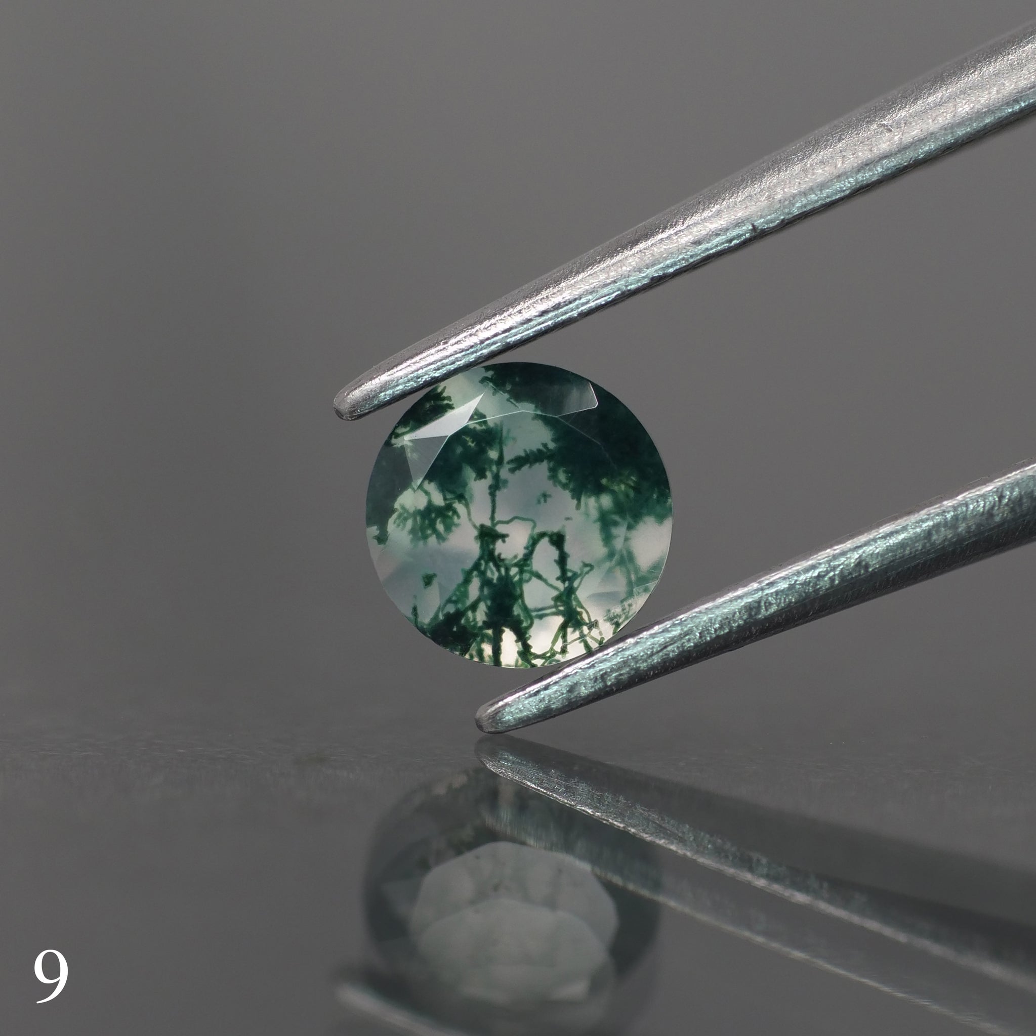 Moss agate | green color, round-cut, 5mm, 0.5ct - choose yours