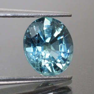 Sapphire | natural, teal (greenish blue), oval cut 9.6x8.3 mm, VS, 3.69 ct - Eden Garden Jewelry™