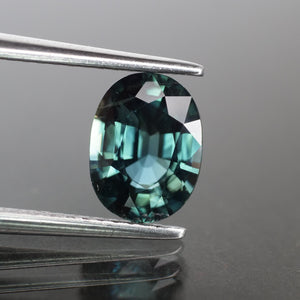 Sapphire | natural, teal (bluish green), oval cut 8x6 mm, 1.68 ct, Thailand - Eden Garden Jewelry™