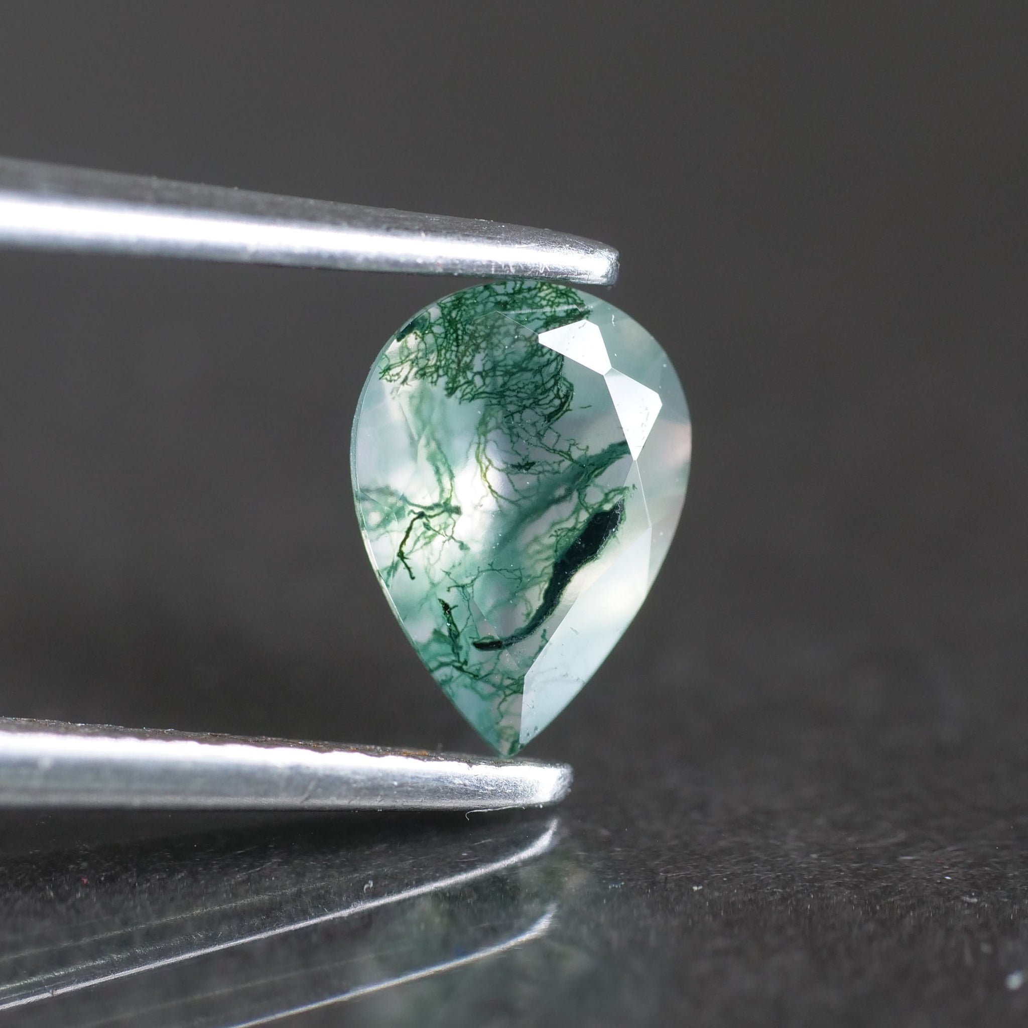 Moss agate |  pear cut 7x5 mm - choose yours - Eden Garden Jewelry™