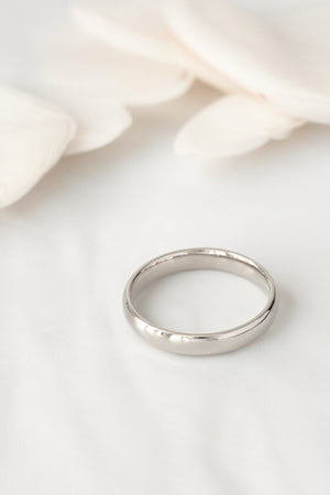 READY TO SHIP: White gold classic wedding band, AVAILABLE RING SIZES - 8US, 9US, 10US, 11US - Eden Garden Jewelry™