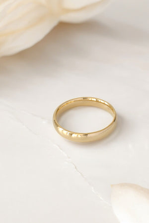 READY TO SHIP: Yellow gold classic wedding band, AVAILABLE RING SIZES - 8US, 9US, 10US, 11US - Eden Garden Jewelry™