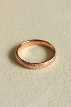 READY TO SHIP: Rose Gold 4mm Wide Band: Matte Finish Ice Wedding Rings, AVAILABLE RING SIZES - 9US - Eden Garden Jewelry™