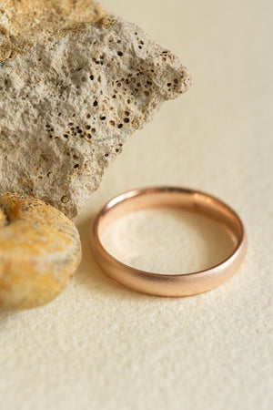 READY TO SHIP: Classic satin wedding band in 14K rose gold, AVAILABLE RING SIZES - 11US - Eden Garden Jewelry™