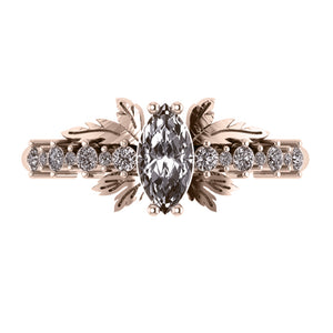 Verbena | 8x4 mm marquise cut engagement ring setting - Eden Garden Jewelry™