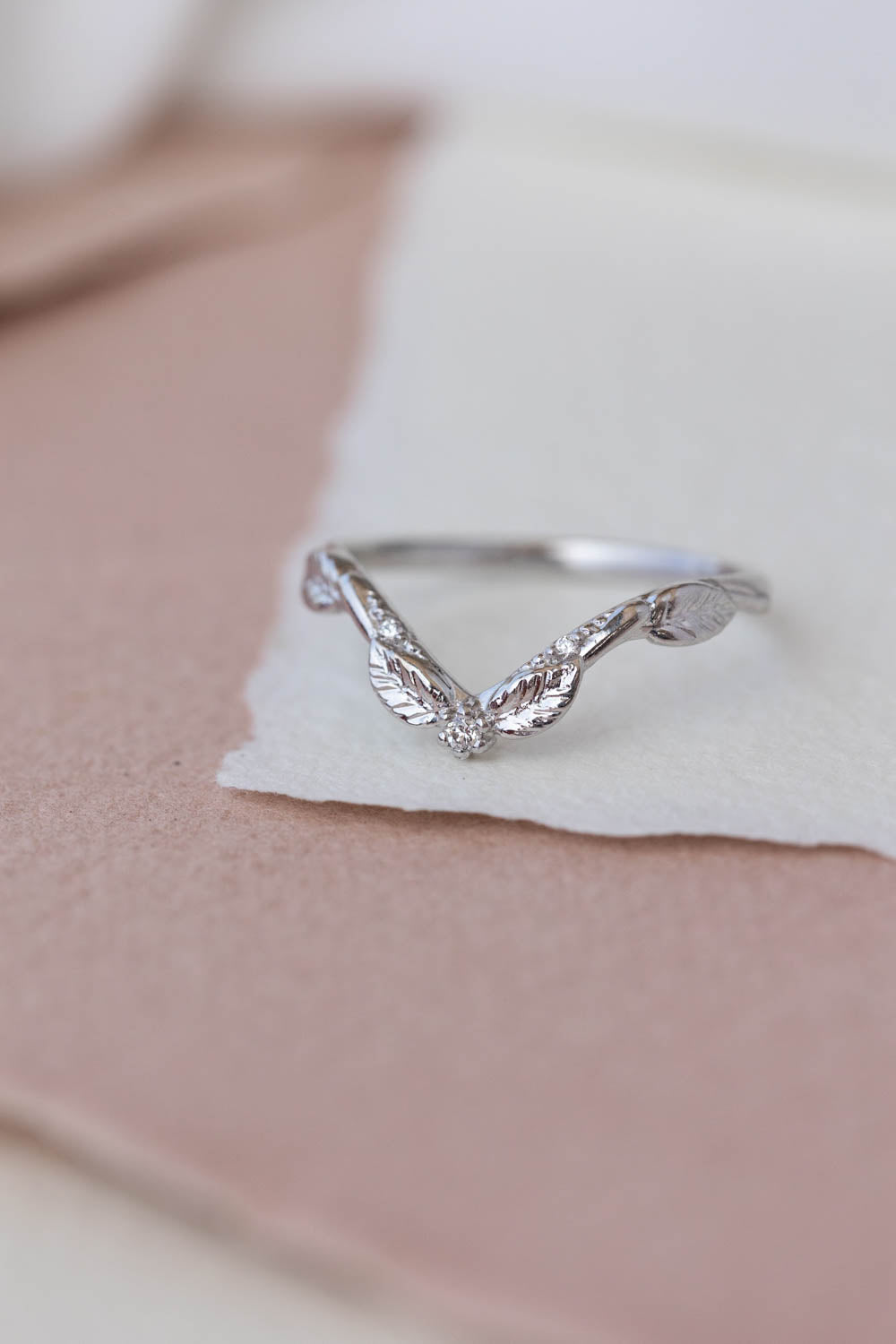 Curved twig wedding ring / matching band for Florentina - Eden Garden Jewelry™