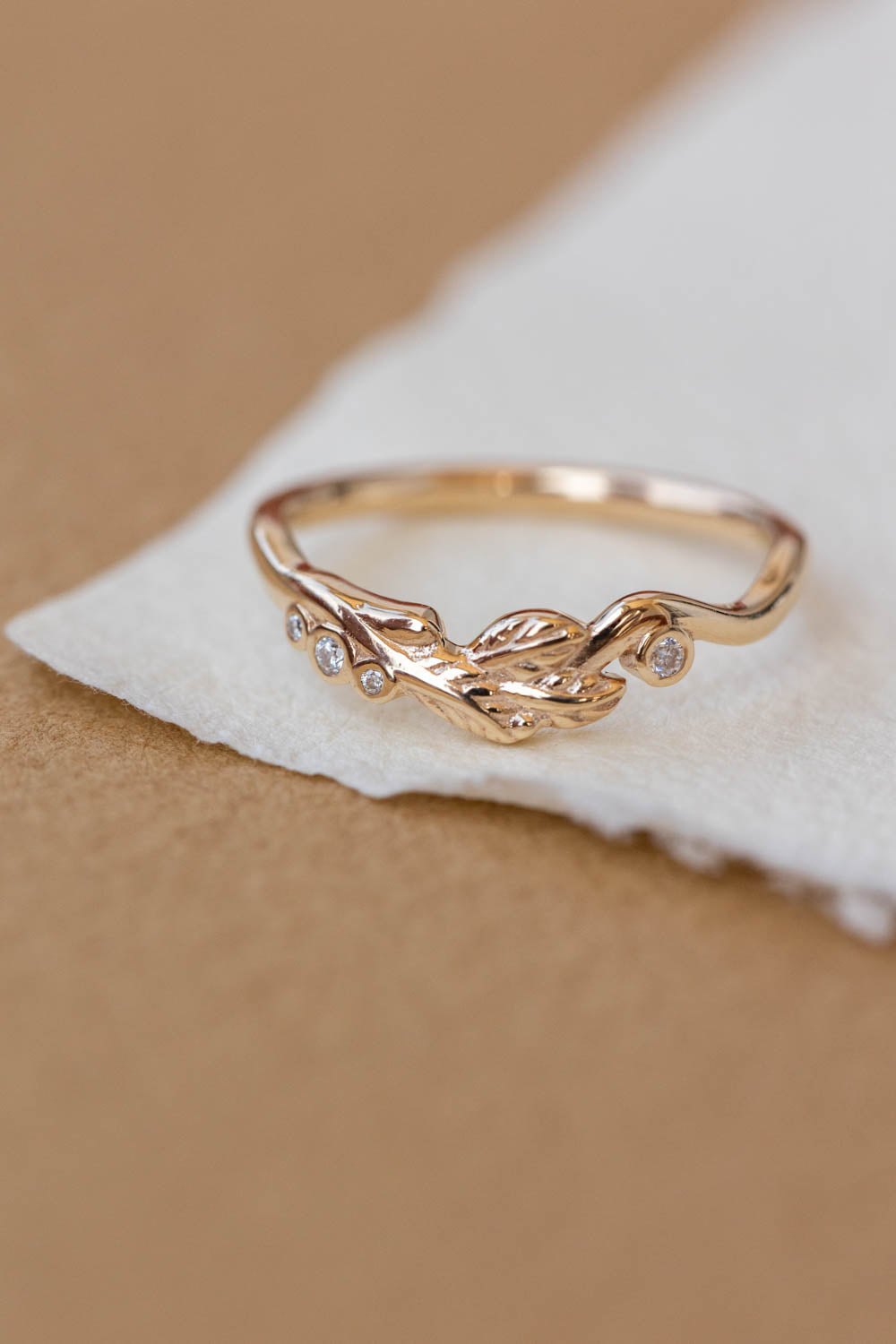 Branch wedding band with diamonds | Matching ring for Freesia - Eden Garden Jewelry™