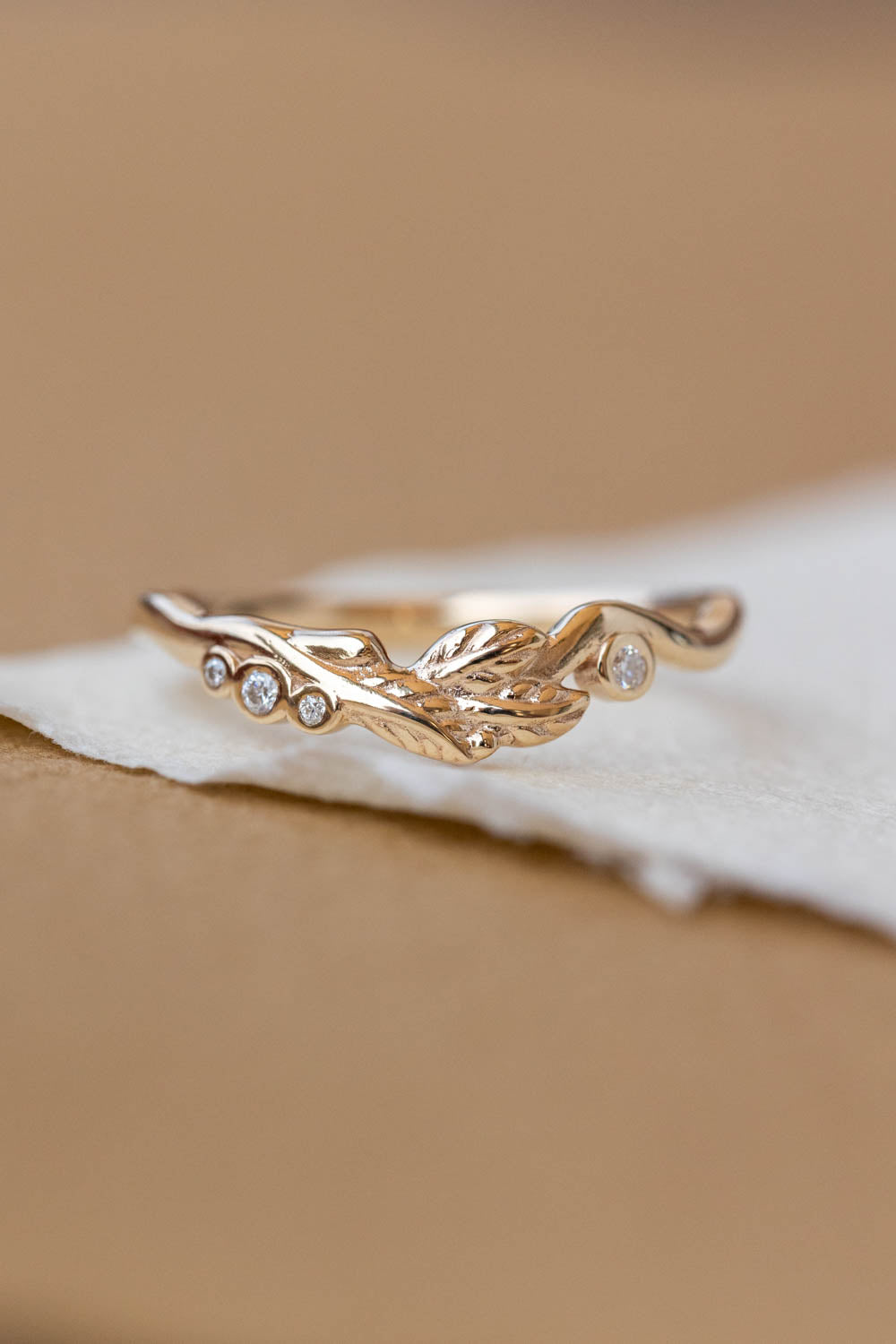 Branch wedding band with diamonds | Matching ring for Freesia - Eden Garden Jewelry™