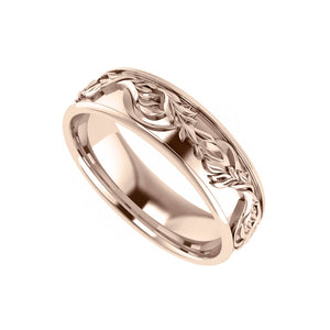 Man wedding band, matching leaf ring / Japanese Maple - Eden Garden Jewelry™