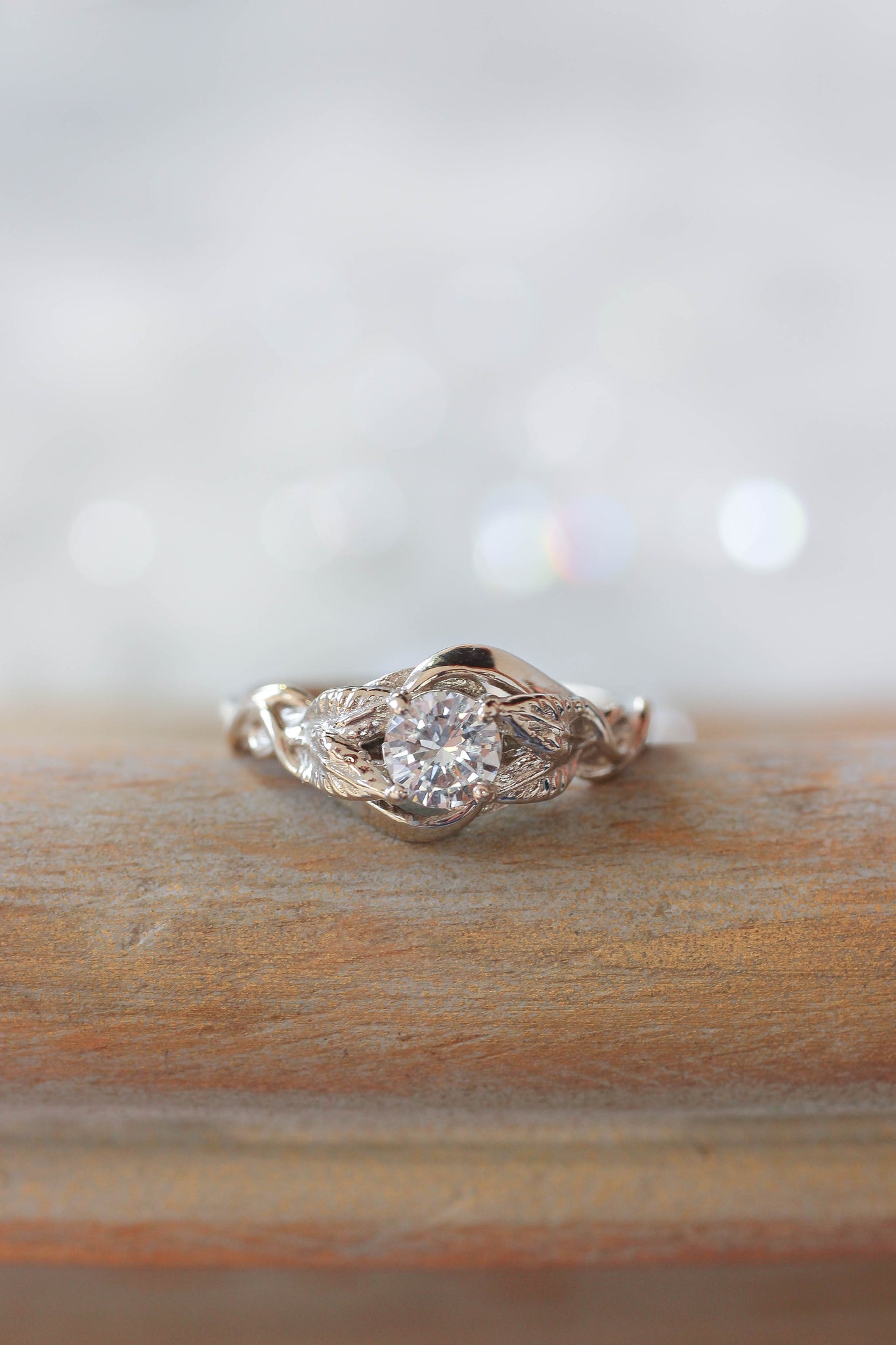 Azalea | custom engagement ring setting, round 5 mm - Eden Garden Jewelry™