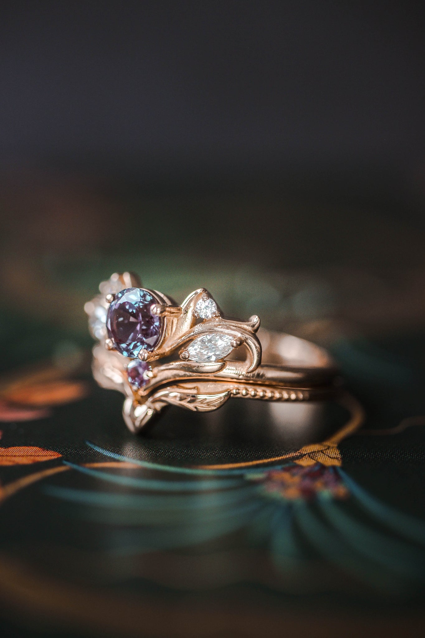 Swanlake | custom bridal ring setting, round cut gemstone 5 mm - Eden Garden Jewelry™