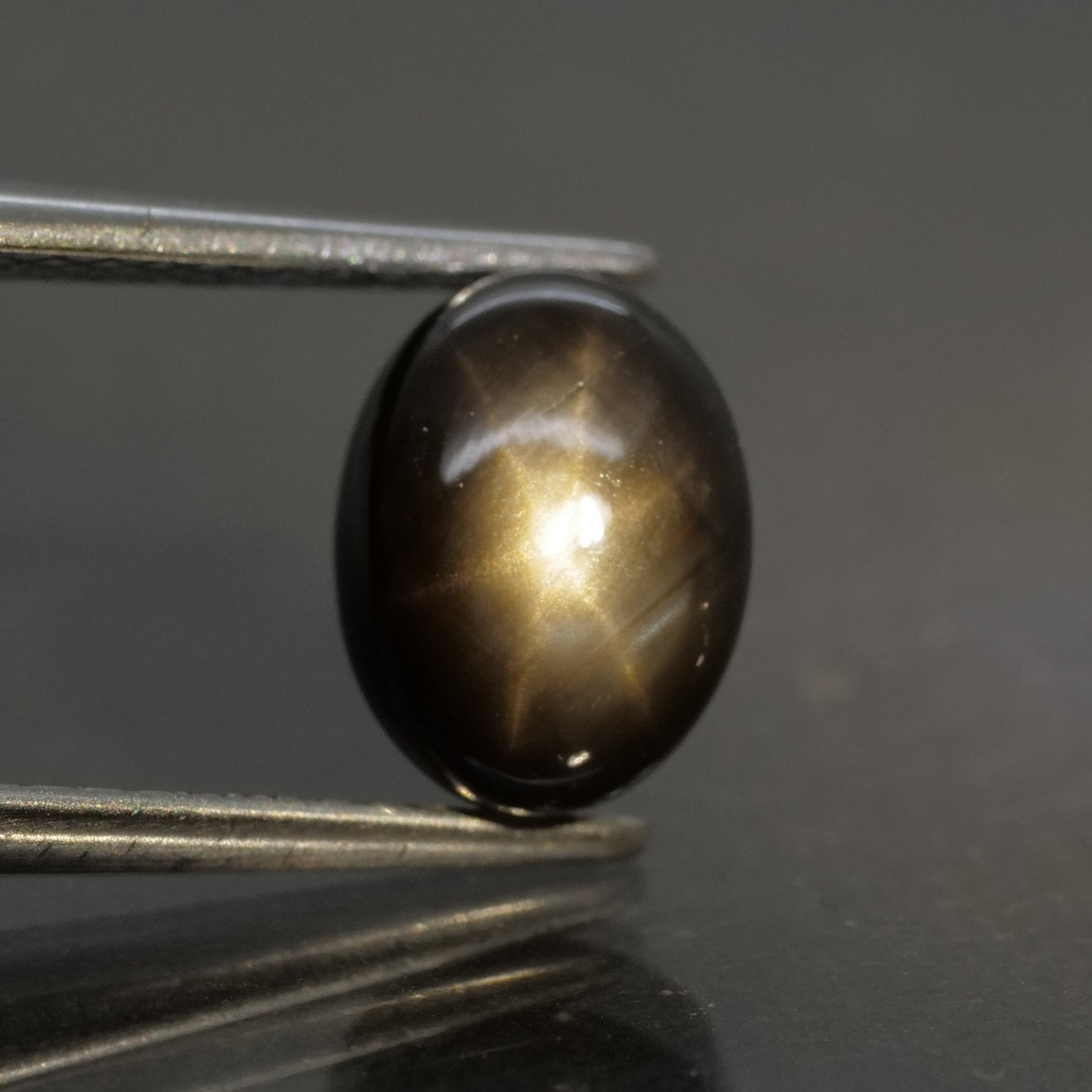 Sapphire | black, star effect, oval cut 8x6mm, 1.40ct - Eden Garden Jewelry™