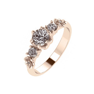 Fiorella round | floral engagement ring setting - Eden Garden Jewelry™