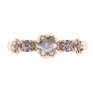 Fiorella round | floral engagement ring setting - Eden Garden Jewelry™