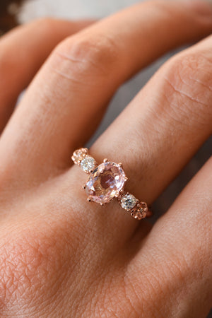 Oval morganite engagement ring - Eden Garden Jewelry™