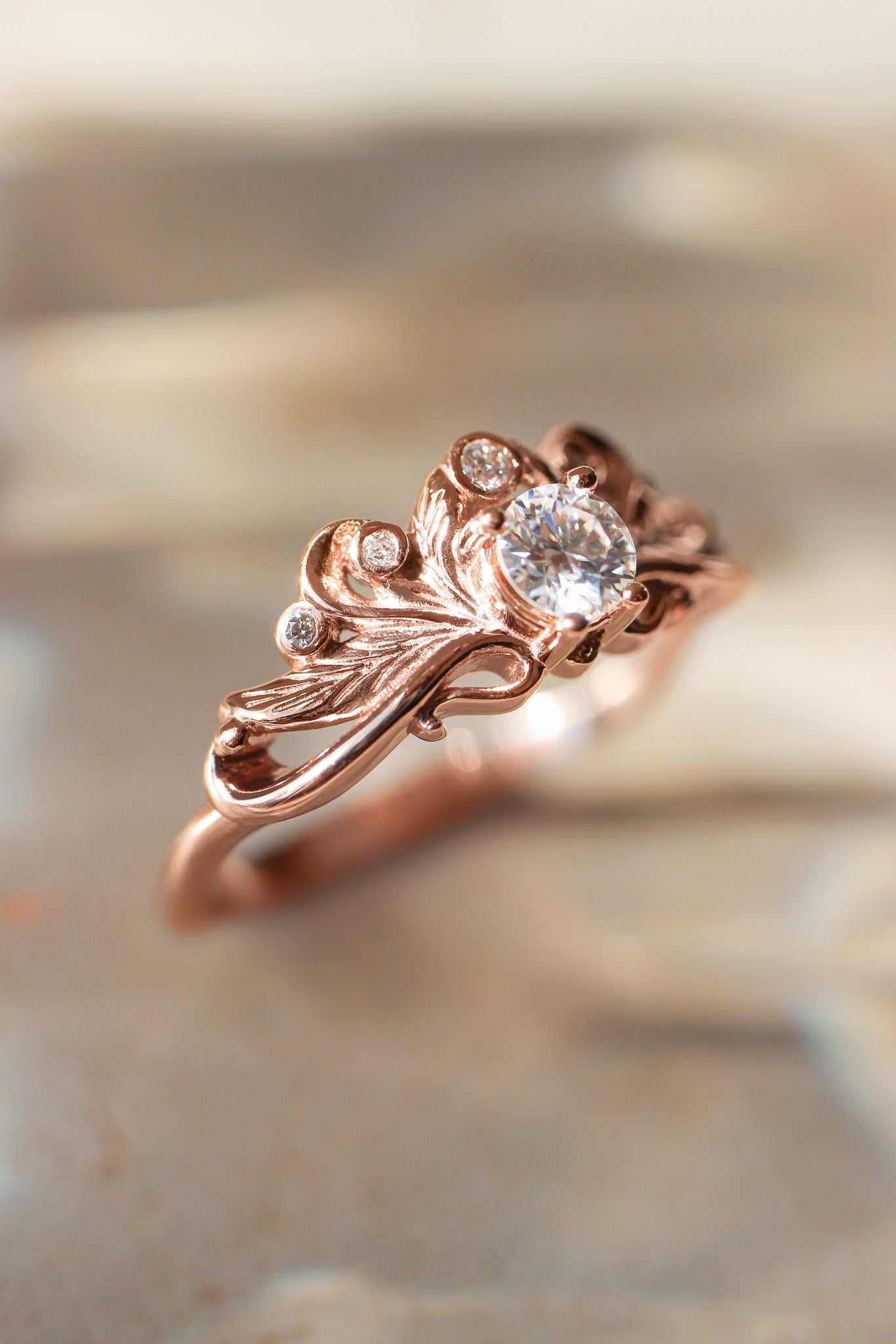 Damariss | custom bridal ring setting, engagement & wedding band set - Eden Garden Jewelry™