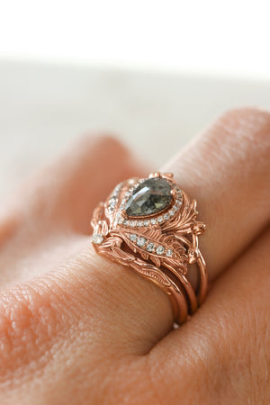 Adonis | pear cut gemstone setting with halo - Eden Garden Jewelry™