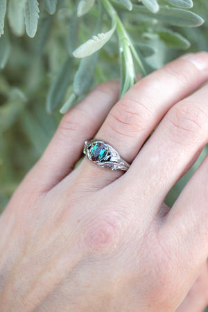 Alexandrite engagement ring, rose gold / Wisteria - Eden Garden Jewelry™