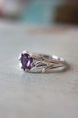 Wisteria | pear cut gemstone setting for custom ring - Eden Garden Jewelry™