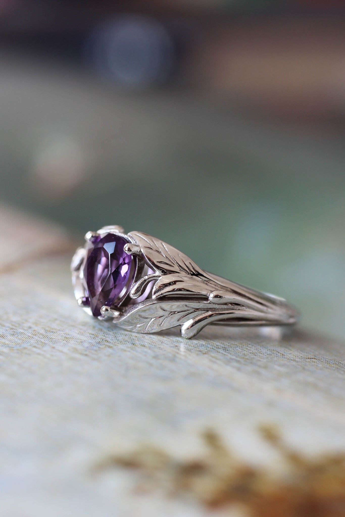 Wisteria | pear cut gemstone setting for custom ring - Eden Garden Jewelry™