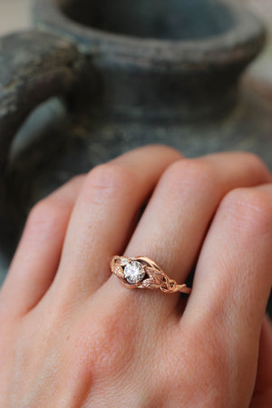 Azalea | custom engagement ring setting, round 5 mm - Eden Garden Jewelry™