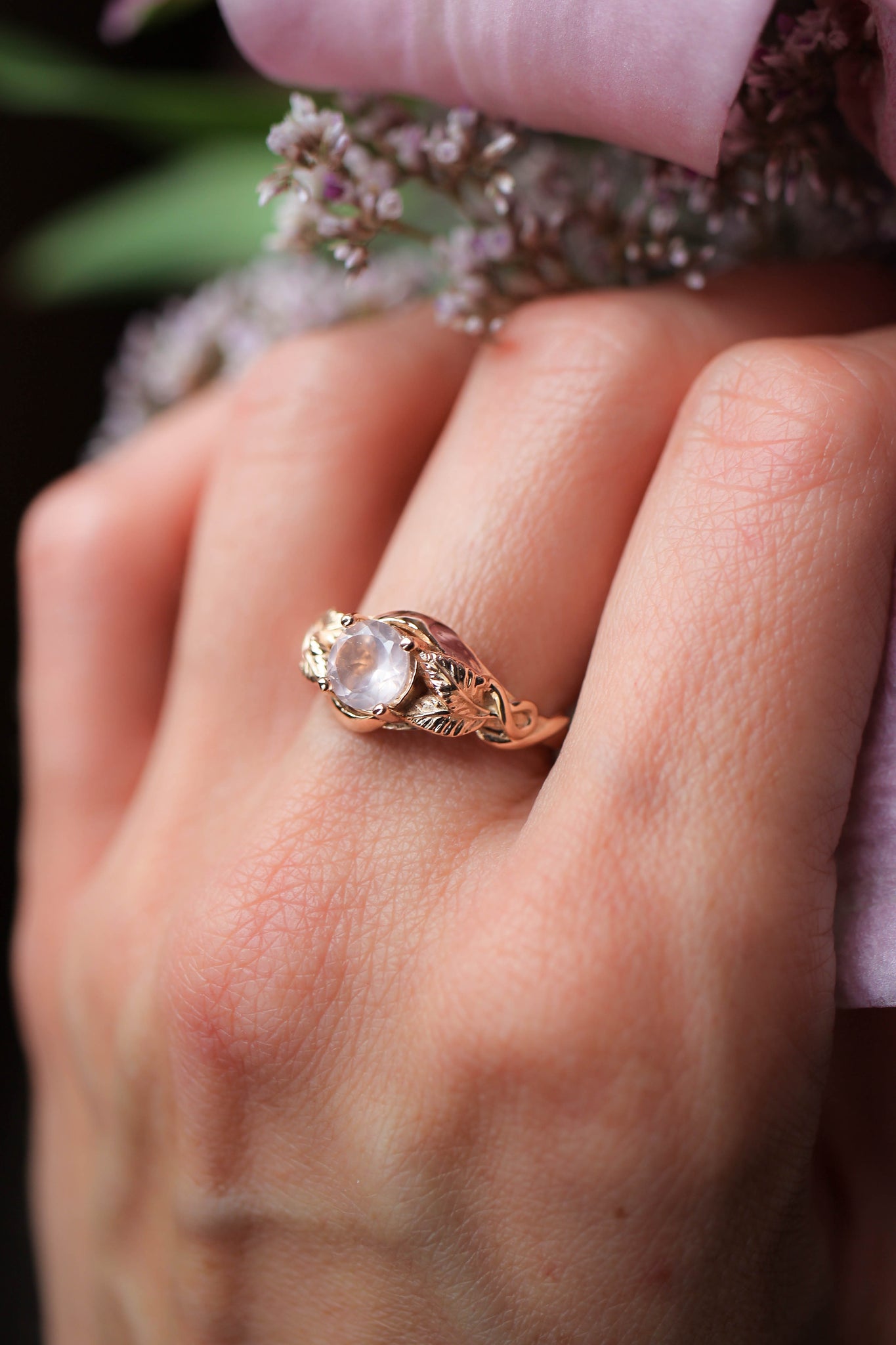 Azalea | custom engagement ring setting, round 6 mm - Eden Garden Jewelry™