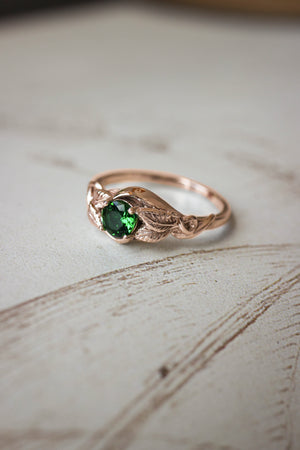 Lab emerald engagement ring / Azalea - Eden Garden Jewelry™