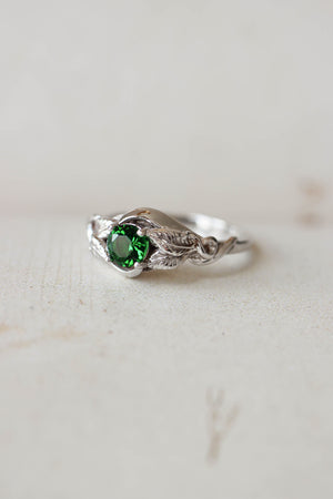 Lab emerald engagement ring / Azalea - Eden Garden Jewelry™