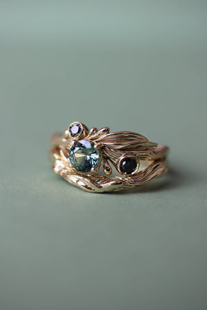 Twisted branch wedding ring, matching band for Olivia - Eden Garden Jewelry™