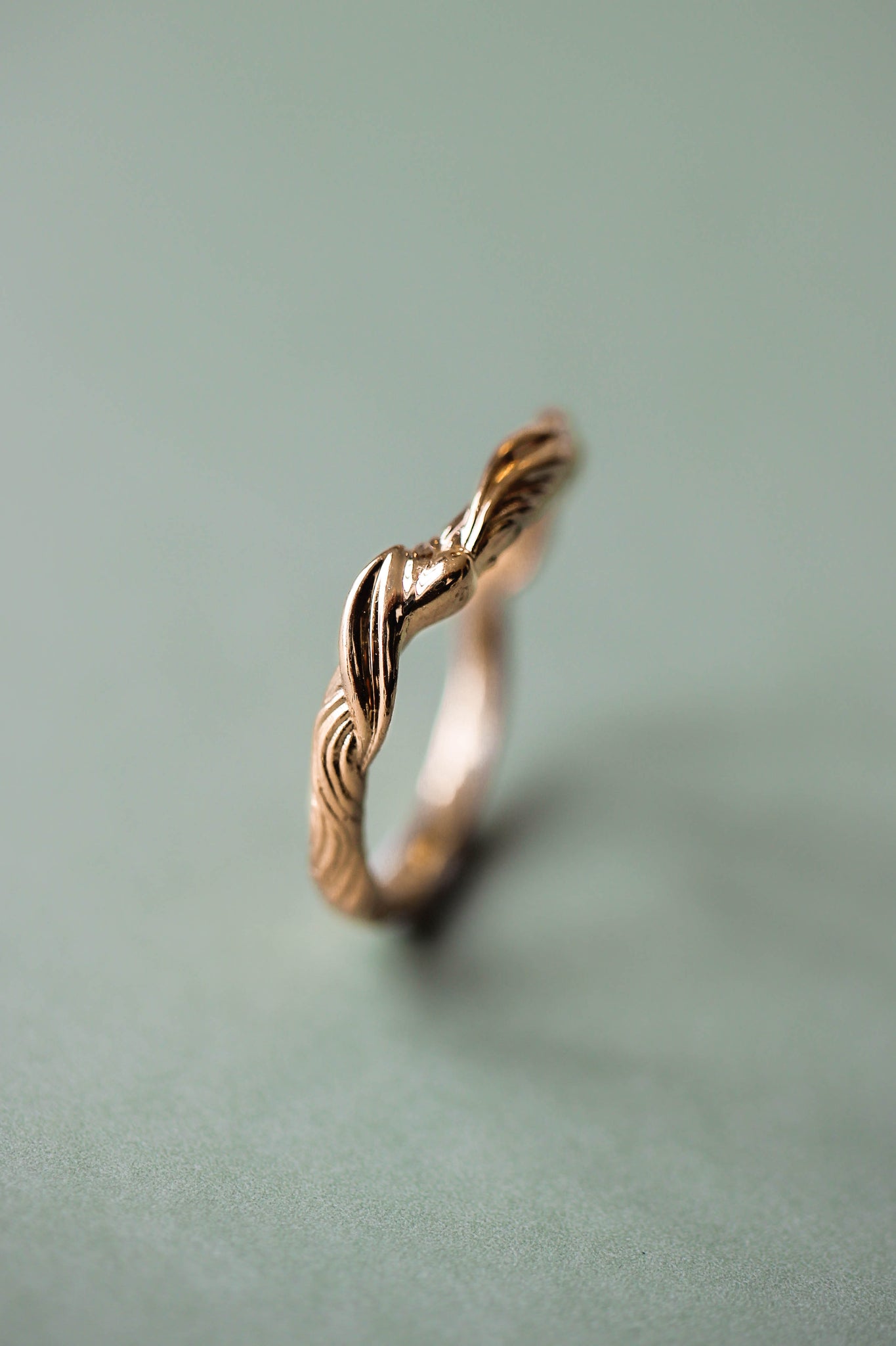 Twisted branch wedding ring, matching band for Olivia - Eden Garden Jewelry™