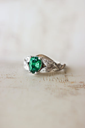 Azalea | custom engagement ring setting, pear cut gemstone - Eden Garden Jewelry™