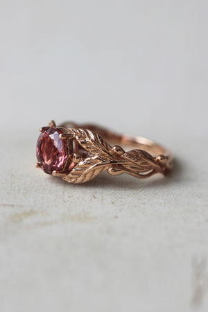 Pink tourmaline engagement ring / Cornus - Eden Garden Jewelry™