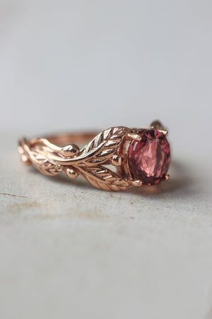 Pink tourmaline engagement ring / Cornus - Eden Garden Jewelry™